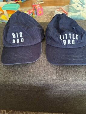 Big Bro & Little Bro Navy Baseball Caps